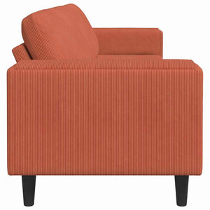 Cord Sofa Rot-Orange 250 cm