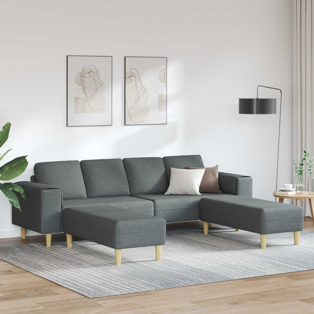 Dunkelgraue 3-teilige Wohnzimmer Couch