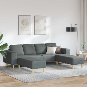 Dunkelgraue 3-teilige Wohnzimmer Couch