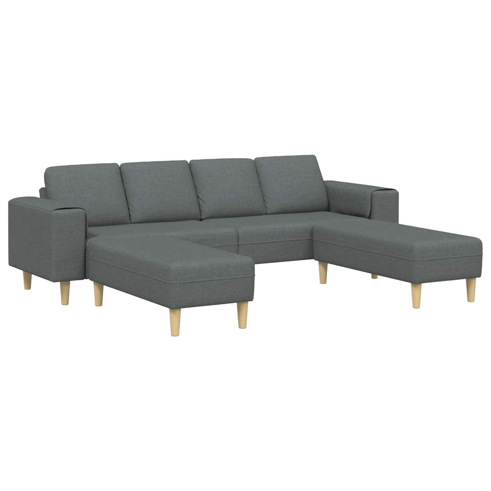 Dunkelgraue 3-teilige Wohnzimmer Couch