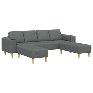 Dunkelgraue 3-teilige Wohnzimmer Couch