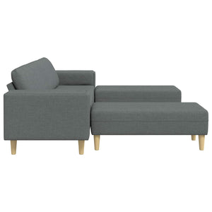 Dunkelgraue 3-teilige Wohnzimmer Couch