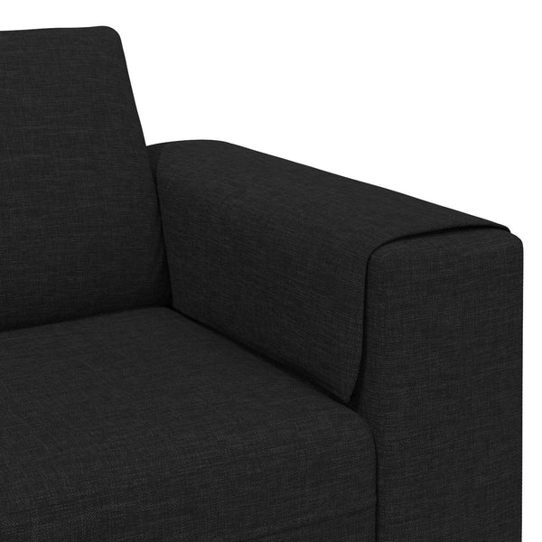 Schwarze 3-teilige Wohnzimmer Couch Polyester