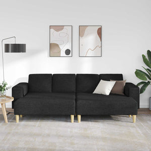 Schwarze 3-teilige Wohnzimmer Couch Polyester