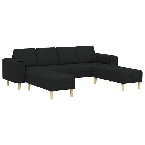 Schwarze 3-teilige Wohnzimmer Couch Polyester