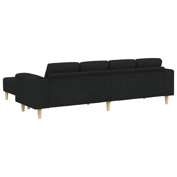 Schwarze 3-teilige Wohnzimmer Couch Polyester