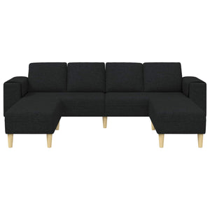 Schwarze 3-teilige Wohnzimmer Couch Polyester