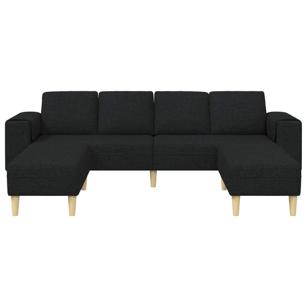 Schwarze 3-teilige Wohnzimmer Couch Polyester