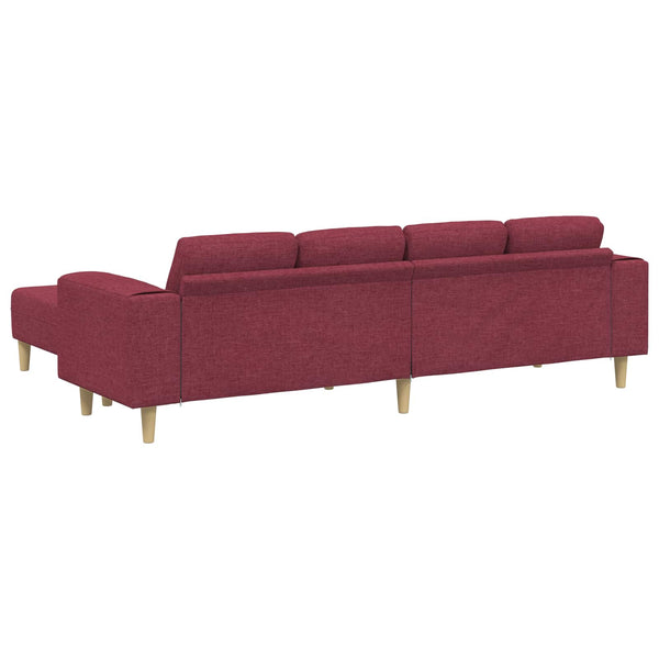 Weinrote 3-teilige Wohnzimmer Couch