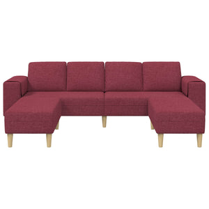 Weinrote 3-teilige Wohnzimmer Couch