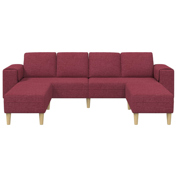 Weinrote 3-teilige Wohnzimmer Couch