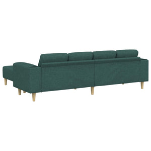 Dunkelgrünes 3-teiliges Wohnzimmersofa aus Polyester