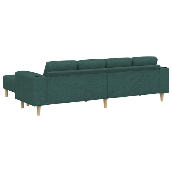 Dunkelgrünes 3-teiliges Wohnzimmersofa aus Polyester