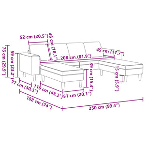 Dunkelgrünes 3-teiliges Wohnzimmersofa aus Polyester