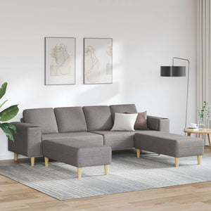 3-teilige Wohnzimmer Couch Taupe