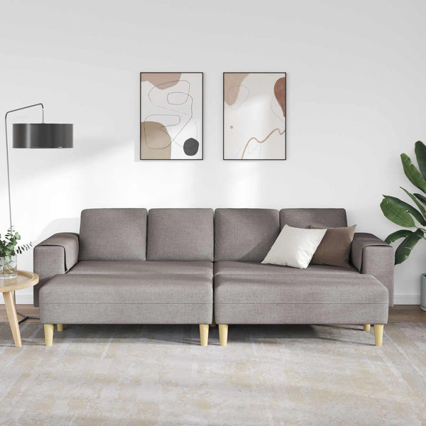 3-teilige Wohnzimmer Couch Taupe