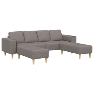 3-teilige Wohnzimmer Couch Taupe
