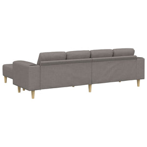 3-teilige Wohnzimmer Couch Taupe