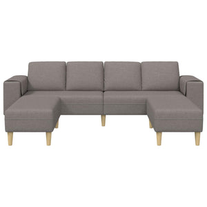3-teilige Wohnzimmer Couch Taupe