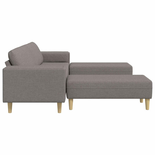 3-teilige Wohnzimmer Couch Taupe