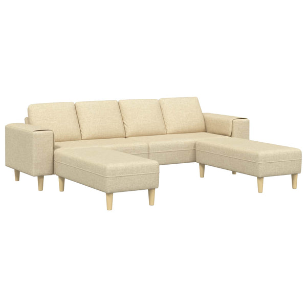3-teilige Wohnzimmer Couch Creme