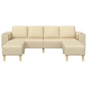 3-teilige Wohnzimmer Couch Creme