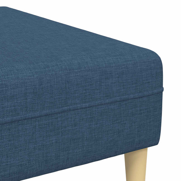3-teilige Wohnzimmer Couch Blau Polyester