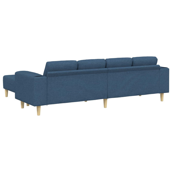 3-teilige Wohnzimmer Couch Blau Polyester