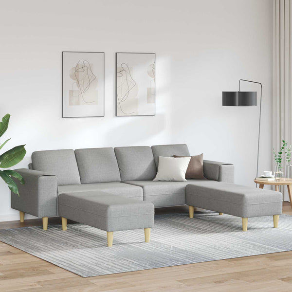 Wohnzimmer Couch 3-teilig Wolkengrau