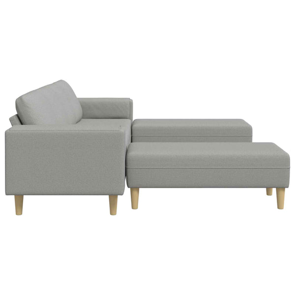 Wohnzimmer Couch 3-teilig Wolkengrau
