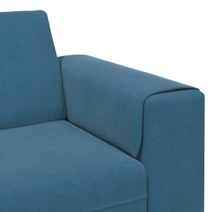 Blaue 3-teilige Wohnzimmercouch, 250 cm