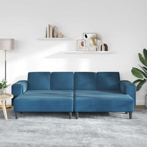 Blaue 3-teilige Wohnzimmercouch, 250 cm