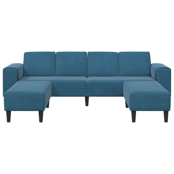 Blaue 3-teilige Wohnzimmercouch, 250 cm