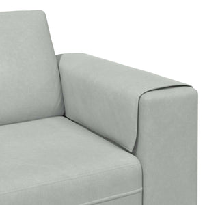Hellgraue Wohnzimmer Couch, 3-teilig