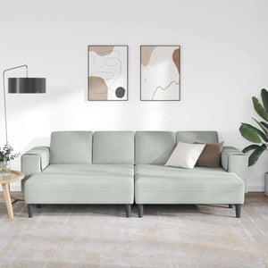 Hellgraue Wohnzimmer Couch, 3-teilig