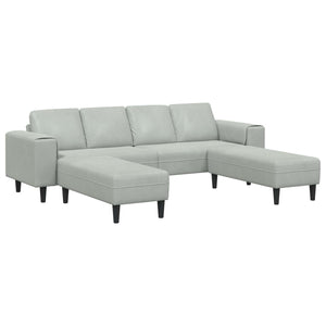 Hellgraue Wohnzimmer Couch, 3-teilig