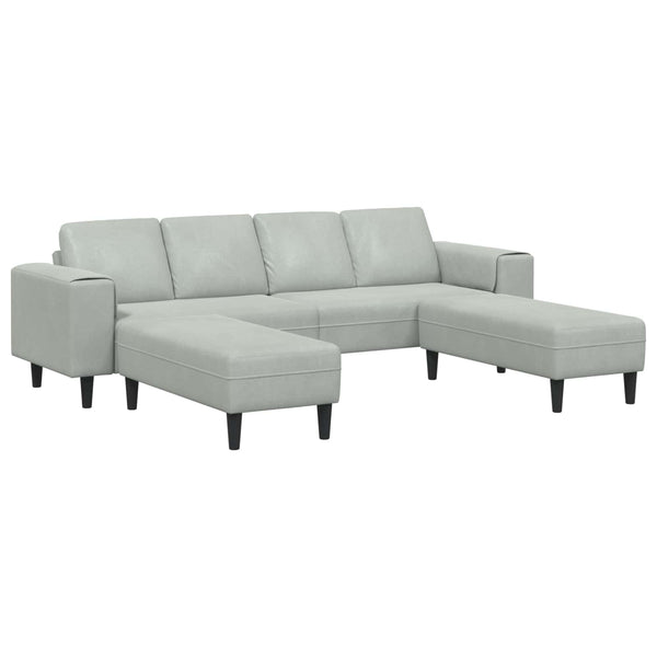 Hellgraue Wohnzimmer Couch, 3-teilig