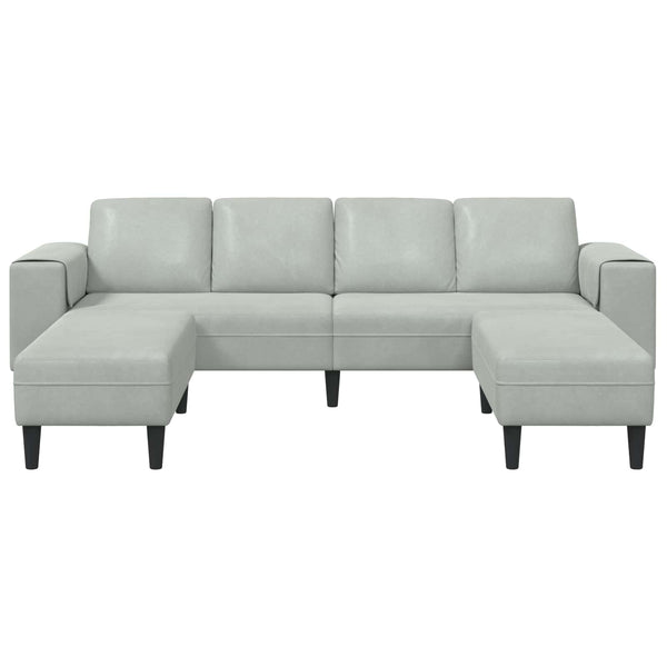Hellgraue Wohnzimmer Couch, 3-teilig