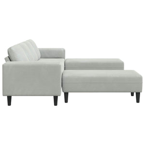 Hellgraue Wohnzimmer Couch, 3-teilig