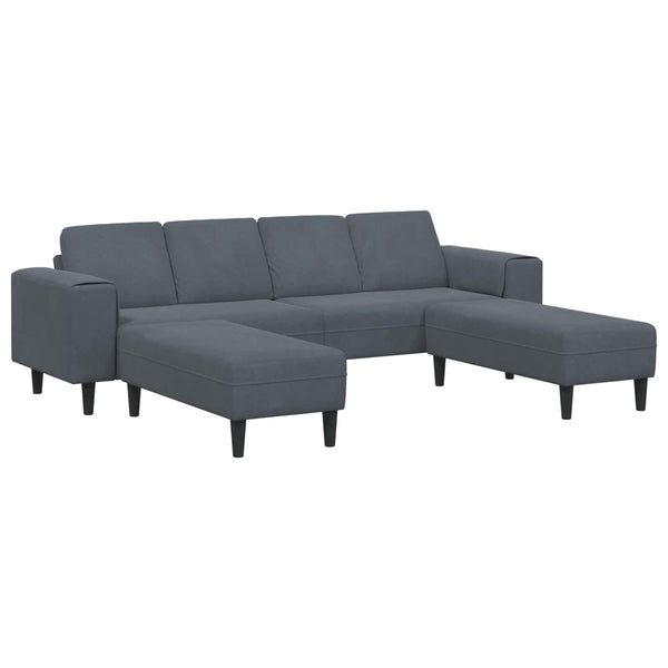 Dunkelgraue Wohnzimmer Couch, 3-teilig