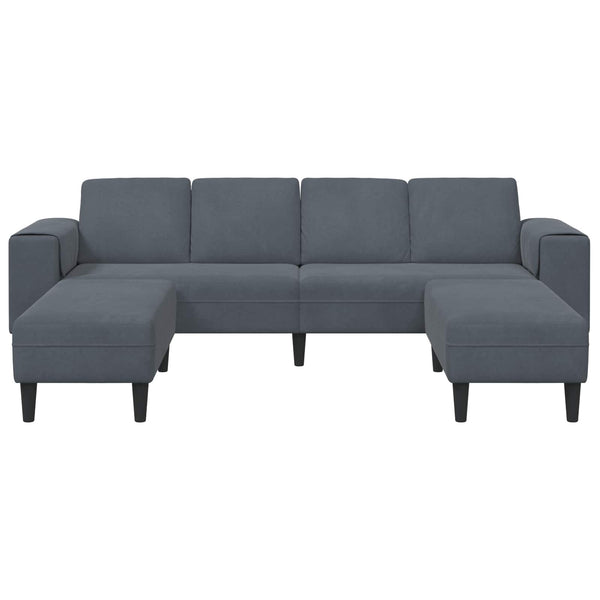 Dunkelgraue Wohnzimmer Couch, 3-teilig