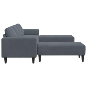 Dunkelgraue Wohnzimmer Couch, 3-teilig