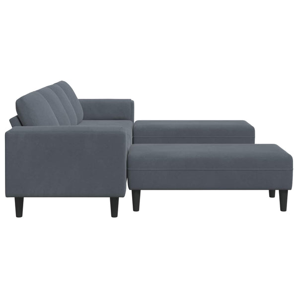 Dunkelgraue Wohnzimmer Couch, 3-teilig