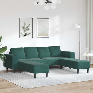 Dunkelgrüne 3-teilige Wohnzimmer Couch