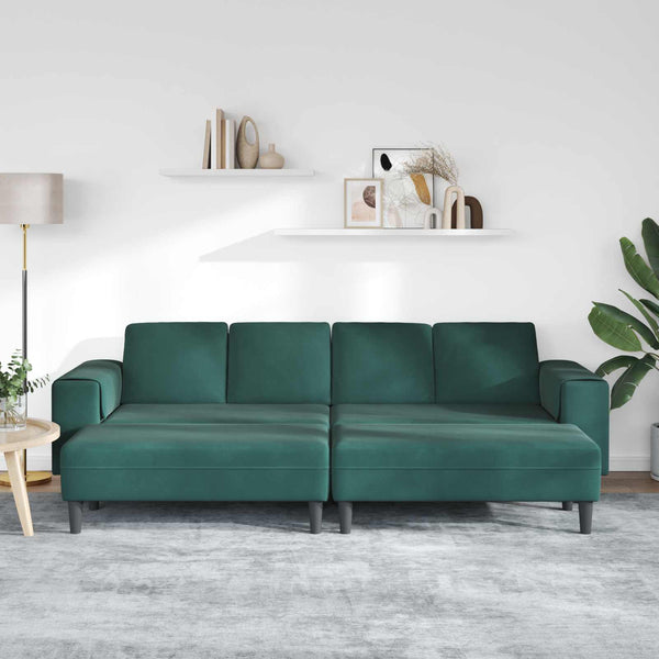 Dunkelgrüne 3-teilige Wohnzimmer Couch