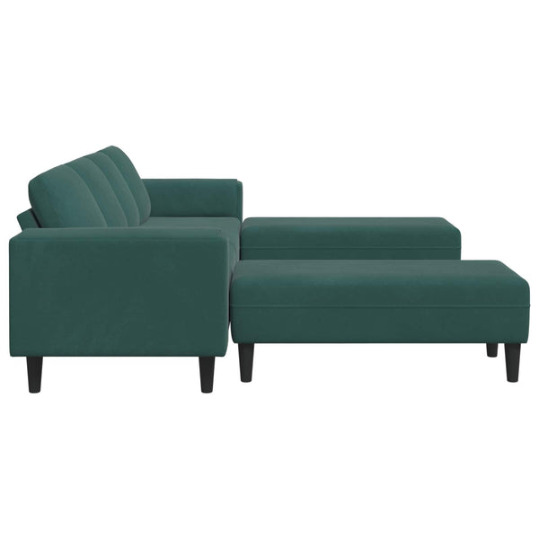 Dunkelgrüne 3-teilige Wohnzimmer Couch