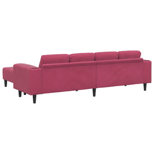 Weinrote 3-teilige Wohnzimmercouch