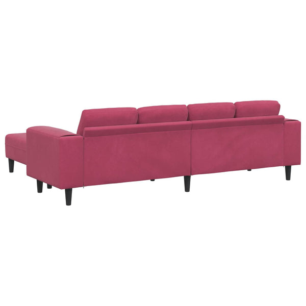 Weinrote 3-teilige Wohnzimmercouch