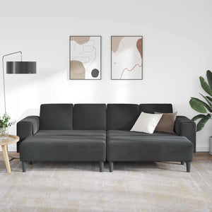 Schwarze Wohnzimmer Couch 3-teilig