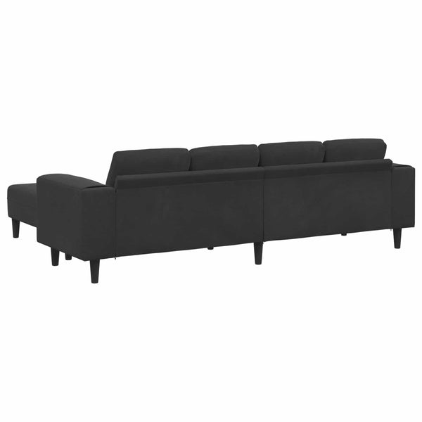 Schwarze Wohnzimmer Couch 3-teilig